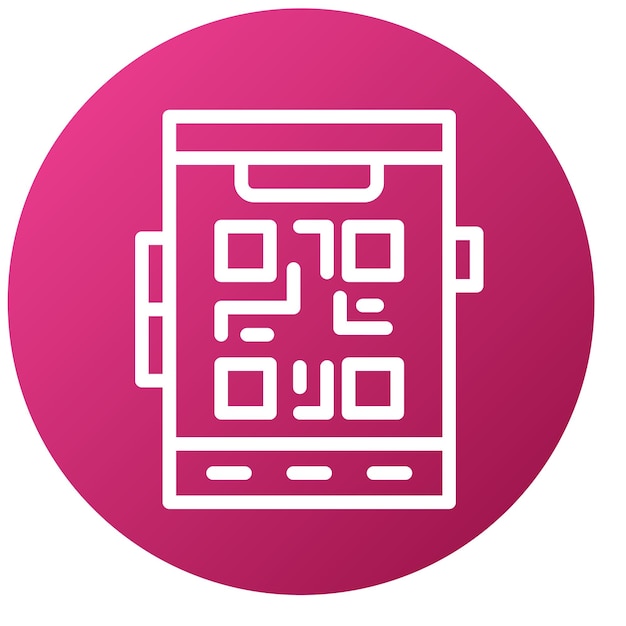 Diseño vectorial de código QR móvil Estilo de icono