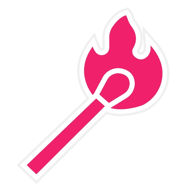 El diseño vectorial coincide con el estilo del icono