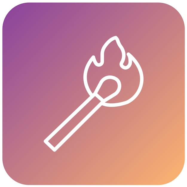 El diseño vectorial coincide con el estilo del icono
