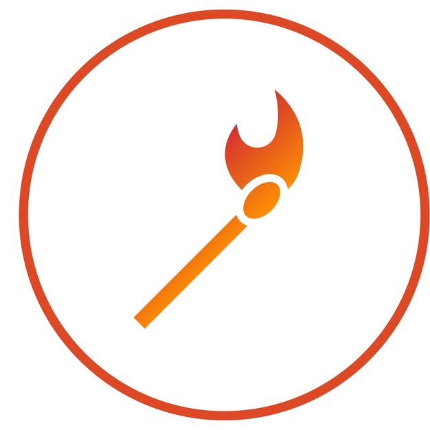 El diseño vectorial coincide con el estilo del icono