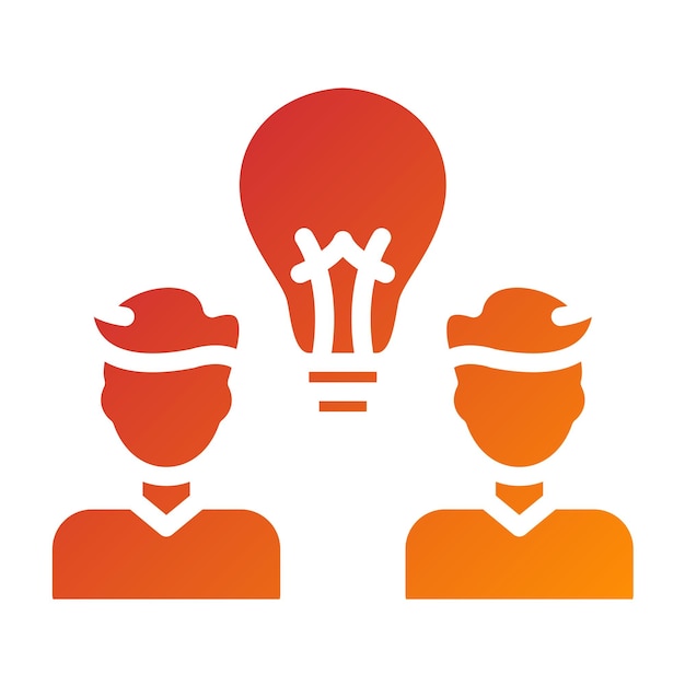 Diseño vectorial Colaboración de bienestar Estilo de icono