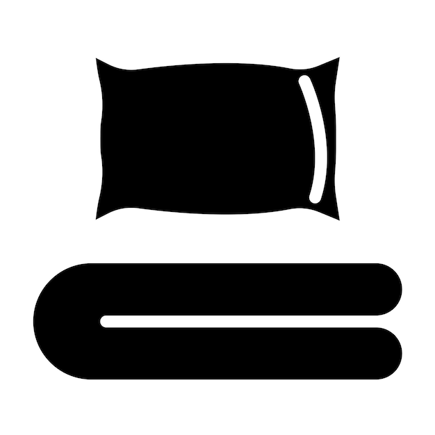 Diseño vectorial de colchón de muselina Estilo del icono