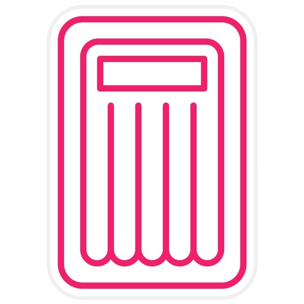 Diseño vectorial de colchón de playa Estilo icónico