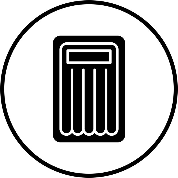 Diseño vectorial de colchón de playa Estilo icónico