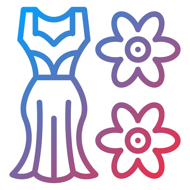 Diseño vectorial Colección de primavera Estilo de icono