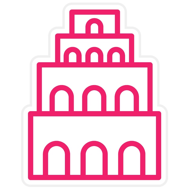 Diseño vectorial del Coliseo Estilo de icono