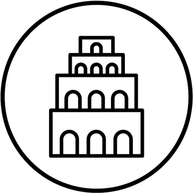 Diseño vectorial del Coliseo Estilo de icono