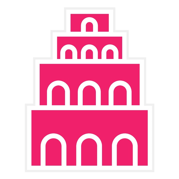 Diseño vectorial del Coliseo Estilo de icono