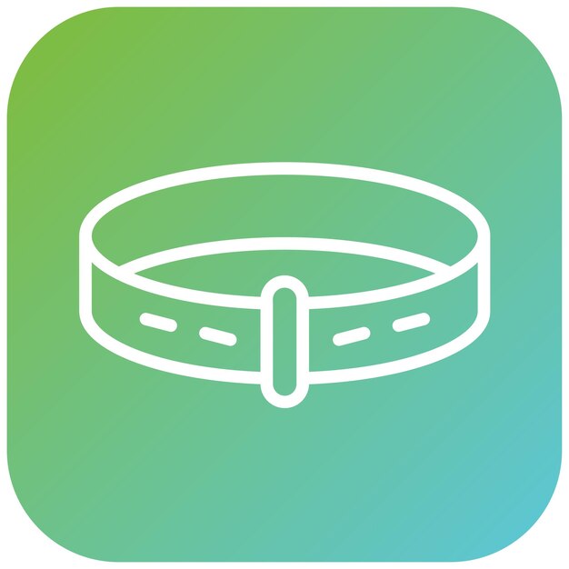 El diseño vectorial del collar encanta el estilo del icono