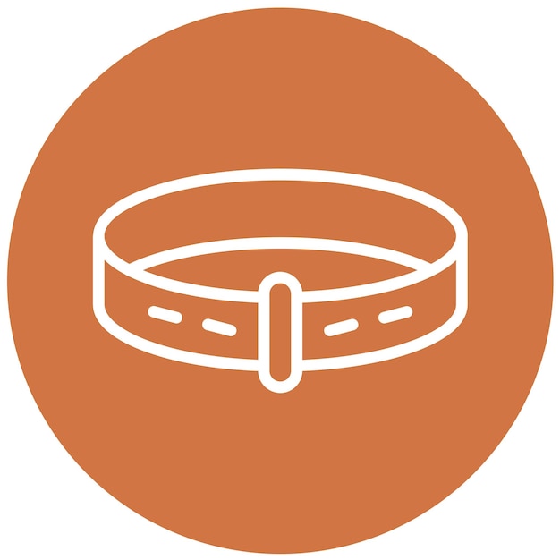 El diseño vectorial del collar encanta el estilo del icono