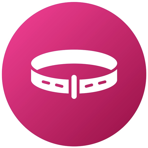 El diseño vectorial del collar encanta el estilo del icono