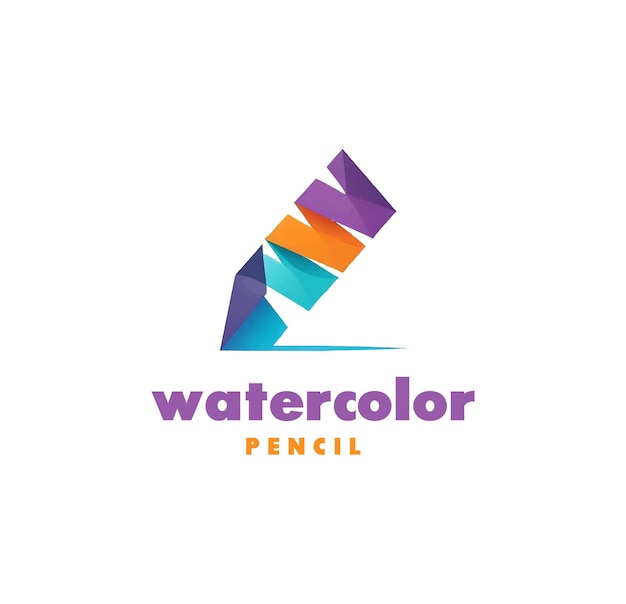 Diseño vectorial de colores con lápiz de acuarela