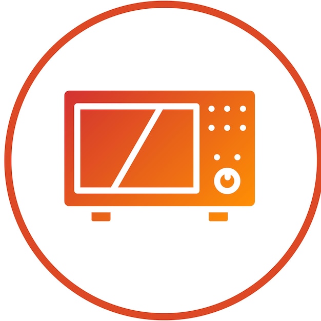Diseño vectorial Combinación de estilo de icono de microondas