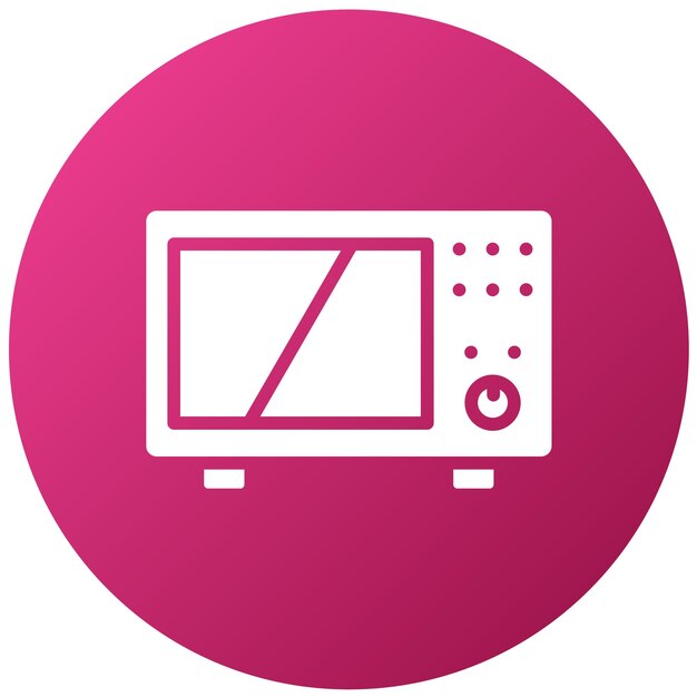 Diseño vectorial Combinación de estilo de icono de microondas