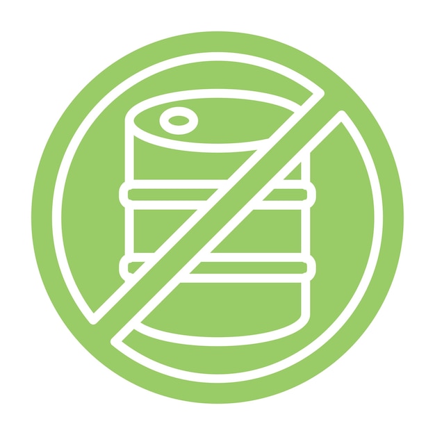 Diseño vectorial sin combustibles fósiles Estilo del icono