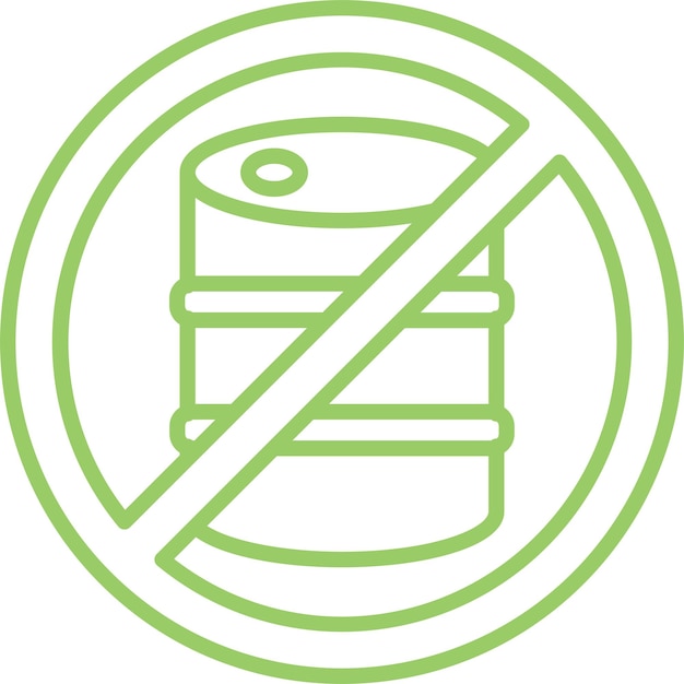 Diseño vectorial sin combustibles fósiles Estilo del icono
