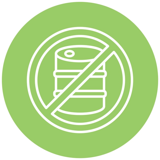 Diseño vectorial sin combustibles fósiles Estilo del icono