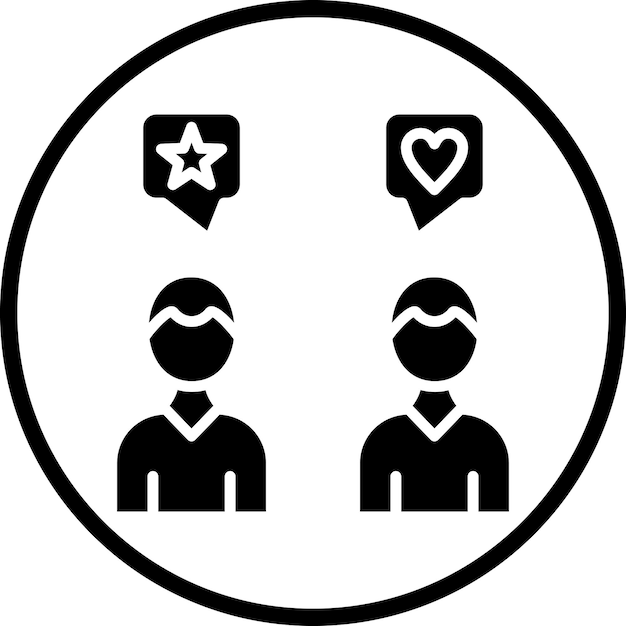 Diseño vectorial Comentarios de la audiencia Estilo del icono