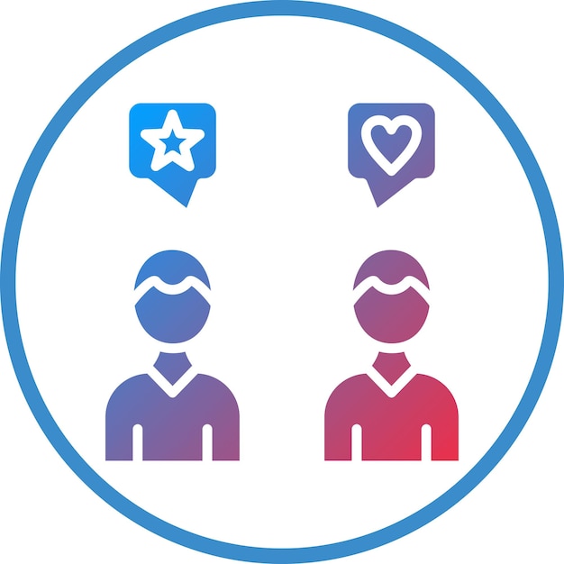 Diseño vectorial Comentarios de la audiencia Estilo del icono