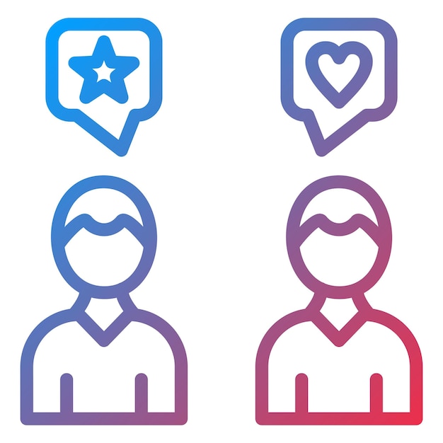 Diseño vectorial Comentarios de la audiencia Estilo del icono
