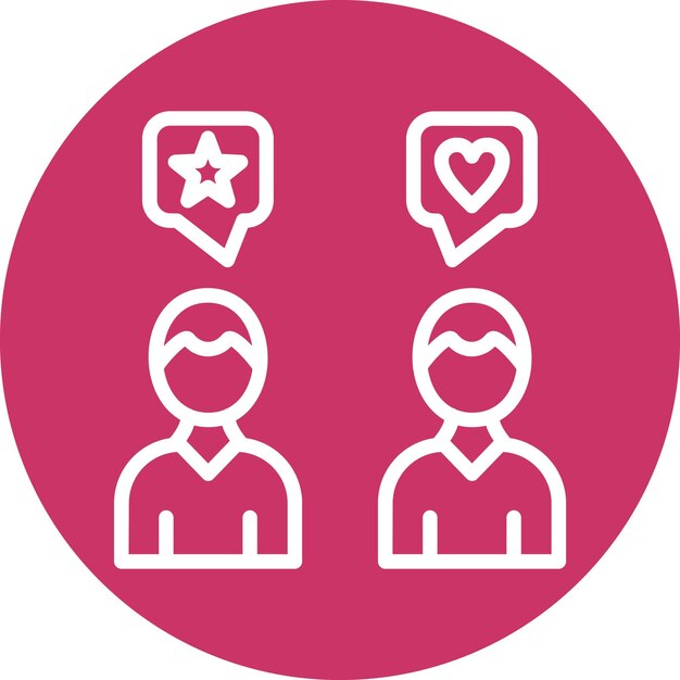 Diseño vectorial Comentarios de la audiencia Estilo del icono