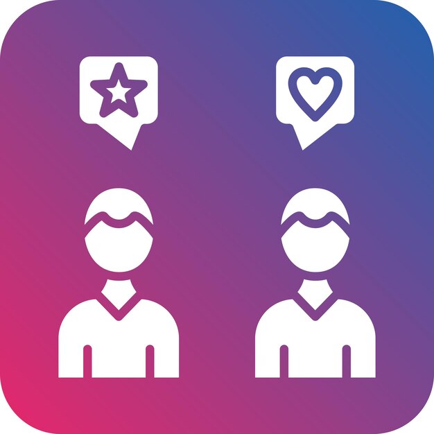 Diseño vectorial Comentarios de la audiencia Estilo del icono