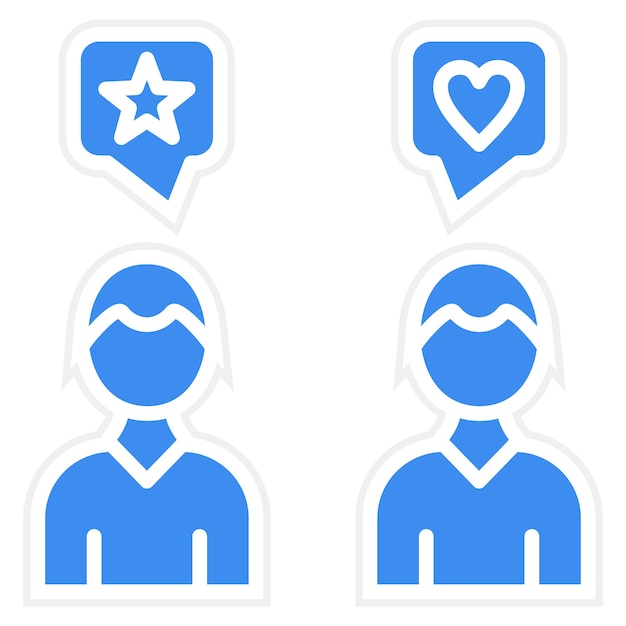 Diseño vectorial Comentarios de la audiencia Estilo del icono