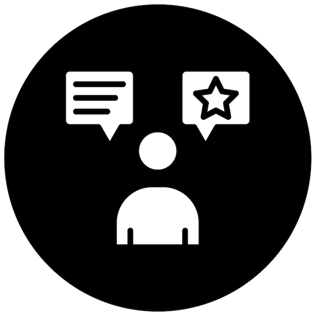 Diseño vectorial Comentarios de los clientes Estilo del icono