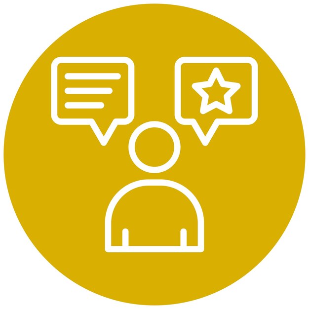 Diseño vectorial Comentarios de los clientes Estilo del icono