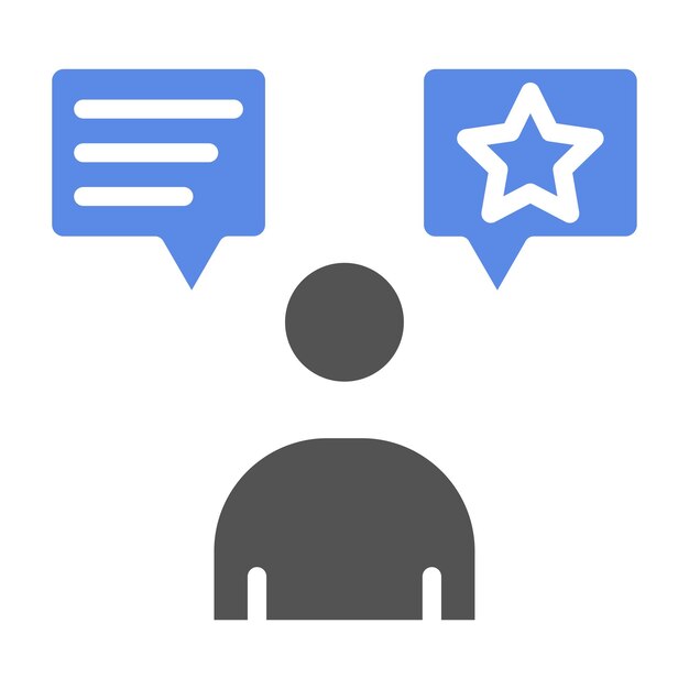 Diseño vectorial Comentarios de los clientes Estilo del icono