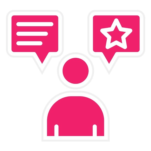 Diseño vectorial Comentarios de los clientes Estilo del icono
