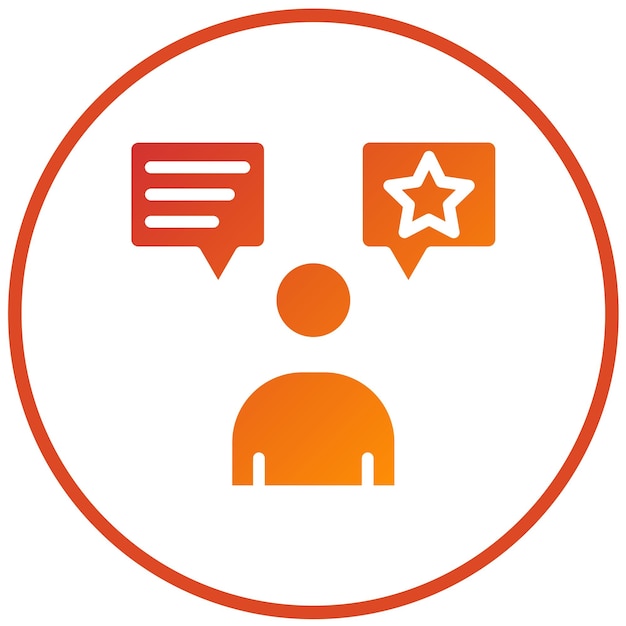 Diseño vectorial Comentarios de los clientes Estilo del icono