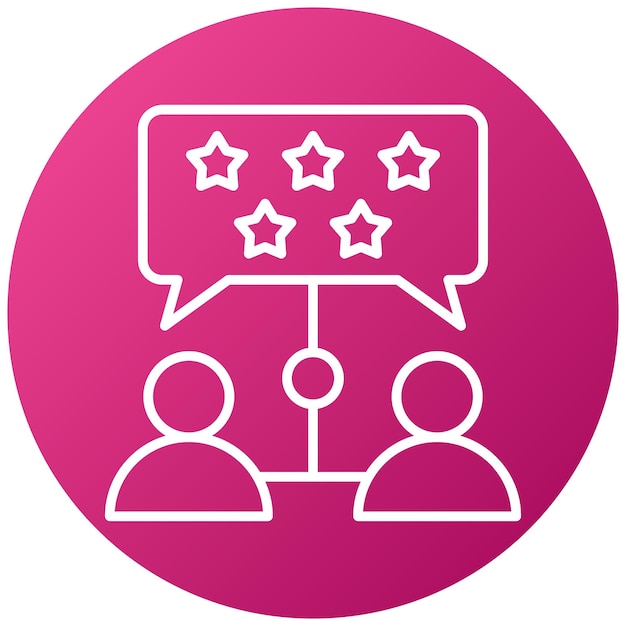Diseño vectorial Comentarios de los clientes Estilo del icono