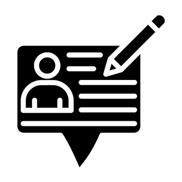 Diseño vectorial de comentarios del paciente Estilo del icono