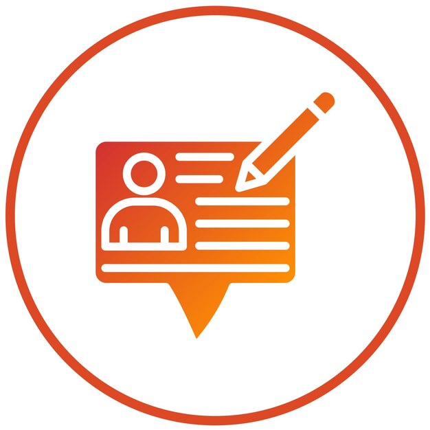 Diseño vectorial de comentarios del paciente Estilo del icono