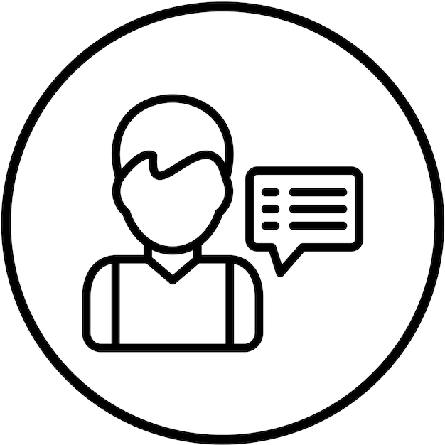 Diseño vectorial Comentarios de los usuarios Estilo del icono