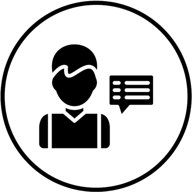 Diseño vectorial Comentarios de los usuarios Estilo del icono
