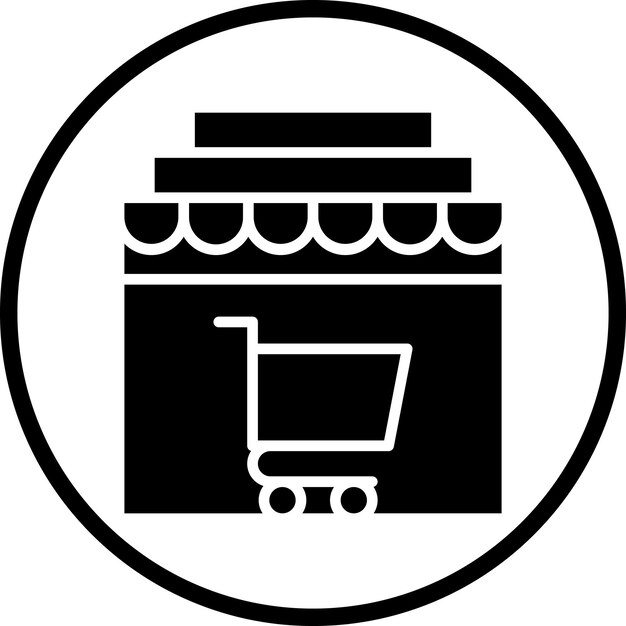 Diseño vectorial de comercio electrónico Estilo de icono de merchandising