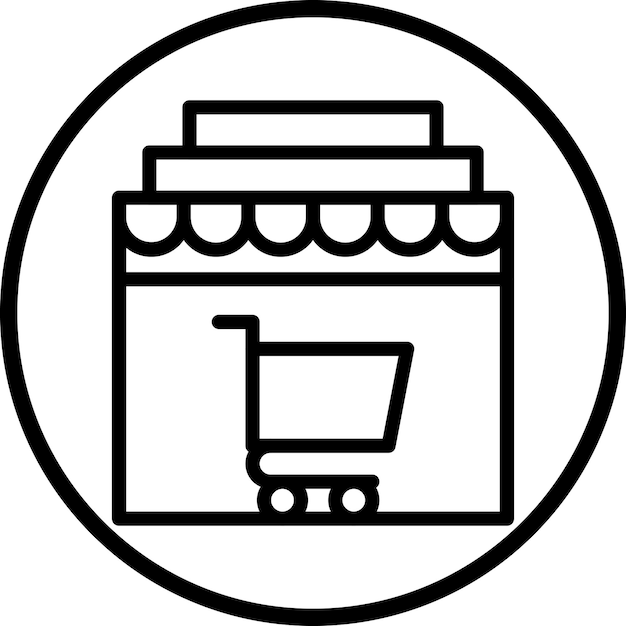 Diseño vectorial de comercio electrónico Estilo de icono de merchandising
