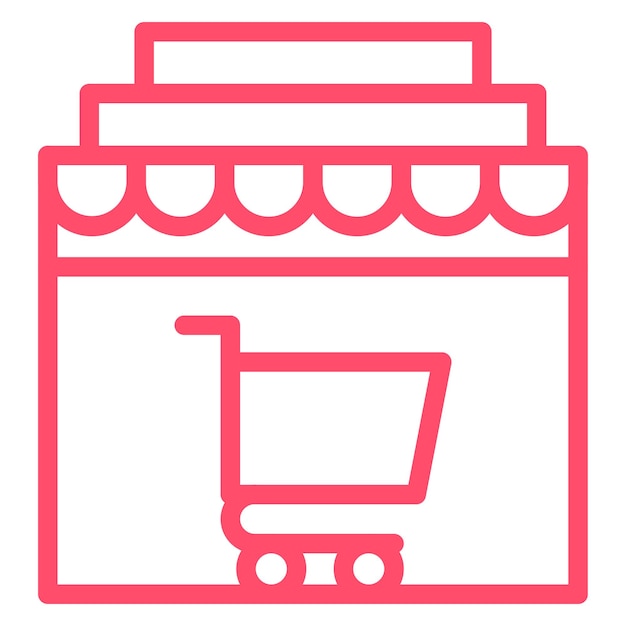 Diseño vectorial de comercio electrónico Estilo de icono de merchandising