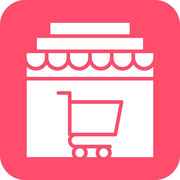 Diseño vectorial de comercio electrónico Estilo de icono de merchandising