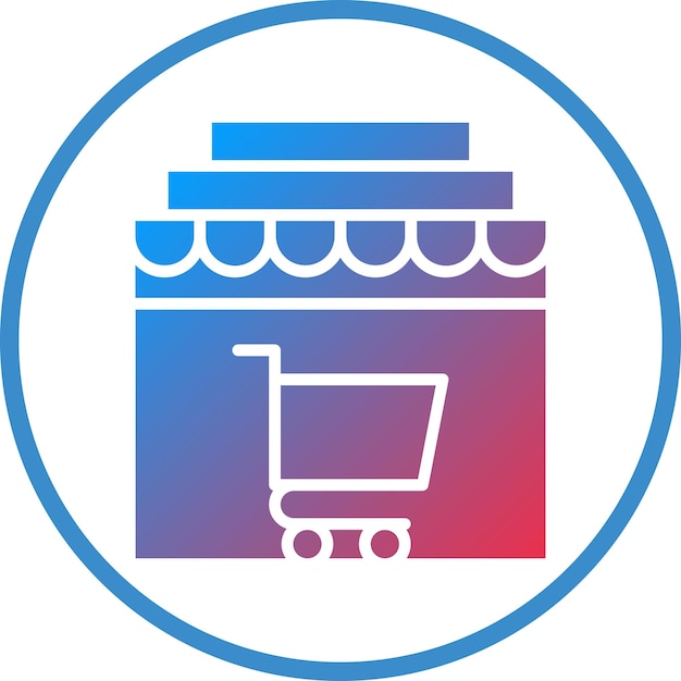 Diseño vectorial de comercio electrónico Estilo de icono de merchandising