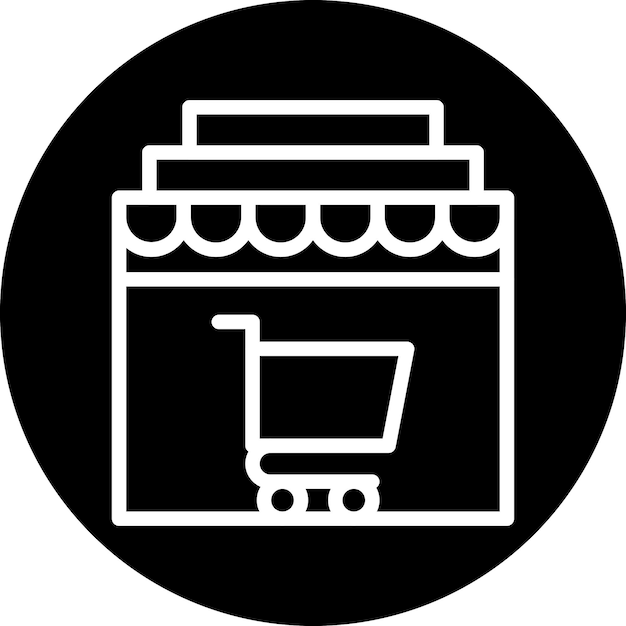 Diseño vectorial de comercio electrónico Estilo de icono de merchandising