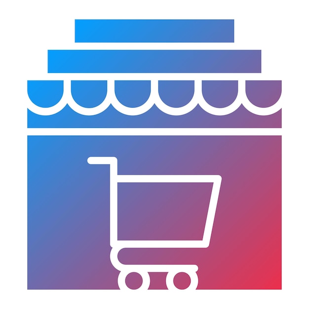 Diseño vectorial de comercio electrónico Estilo de icono de merchandising