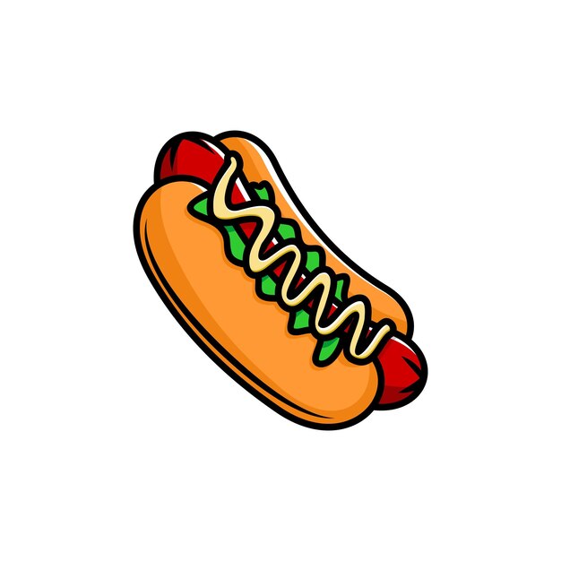Diseño vectorial de comida para perros calientes