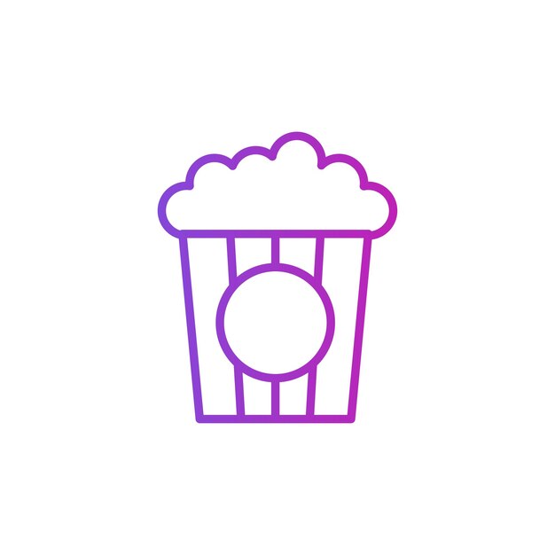 Diseño vectorial de comida rápida con icono de palomitas de maíz