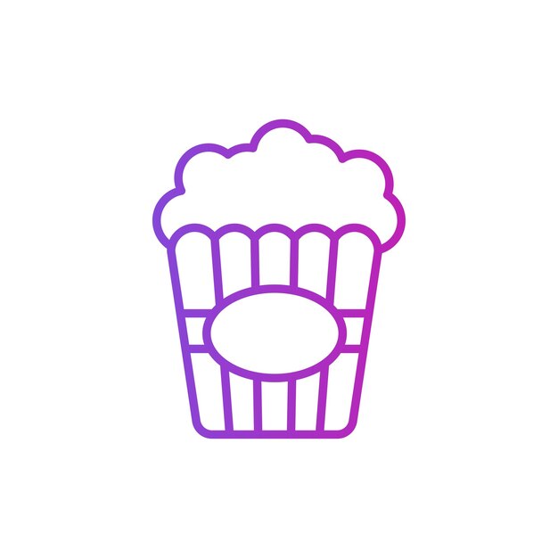 Diseño vectorial de comida rápida con icono de palomitas de maíz