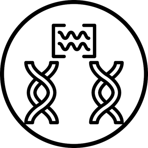 Diseño vectorial Comparación genética Estilo del icono
