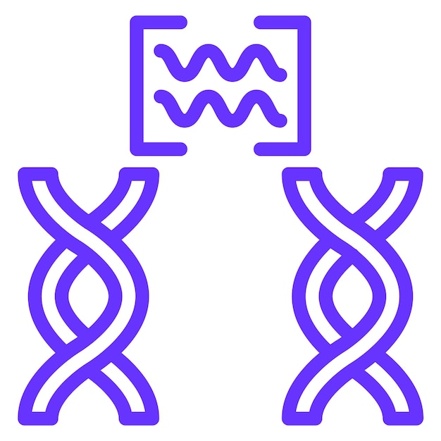 Diseño vectorial Comparación genética Estilo del icono