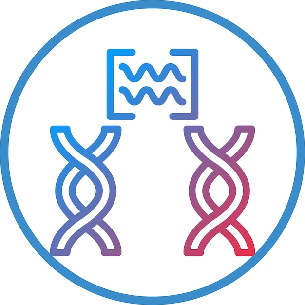 Diseño vectorial Comparación genética Estilo del icono